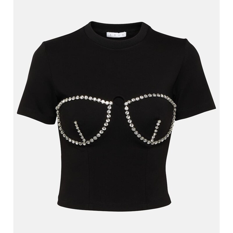 Area Embellished crop top
