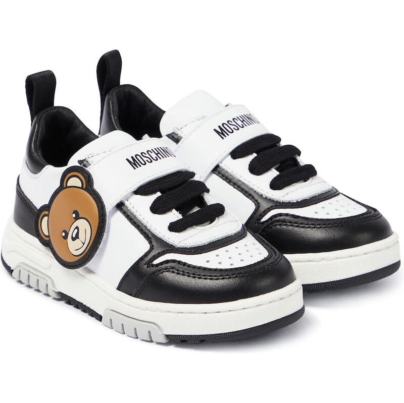 Moschino Kids Teddy Bear leather sneakers