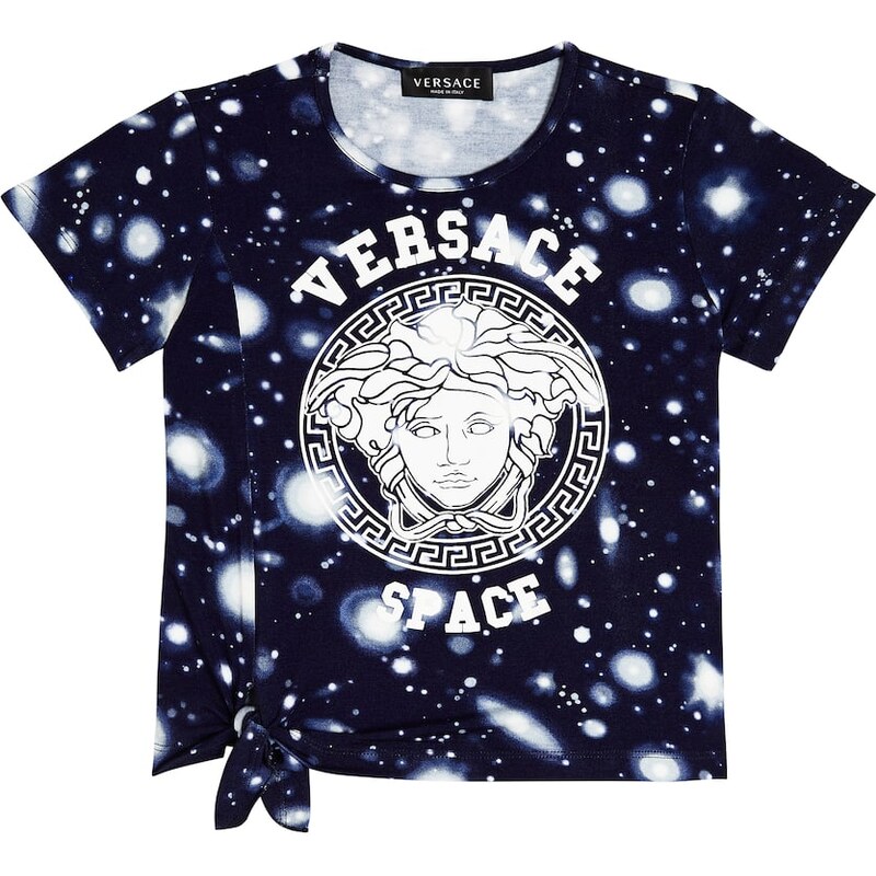 Versace Kids Medusa tie-detail T-shirt