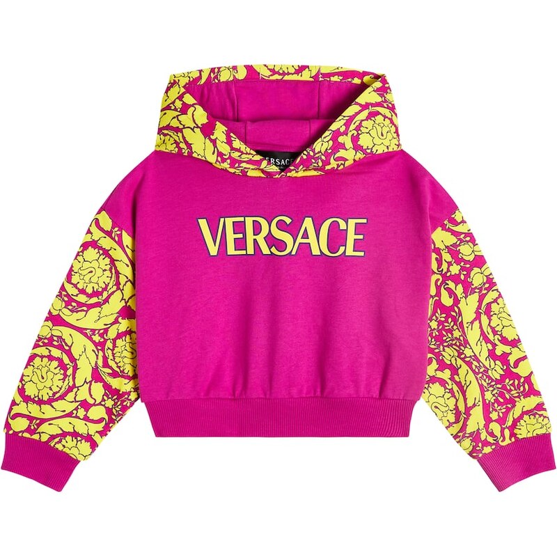 Versace Kids Logo cotton hoodie