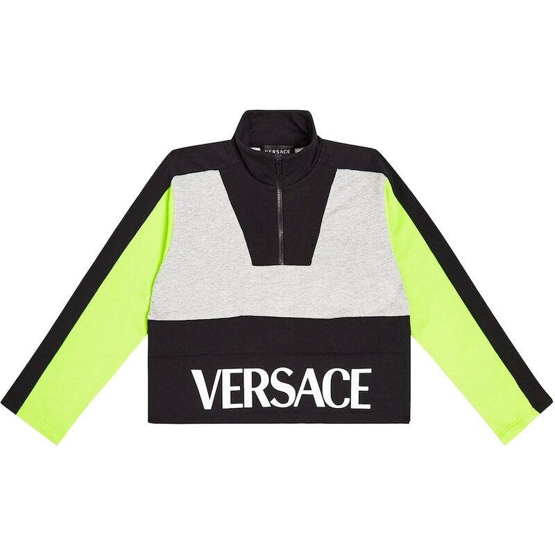 Versace Kids Logo cotton jersey sweatshirt