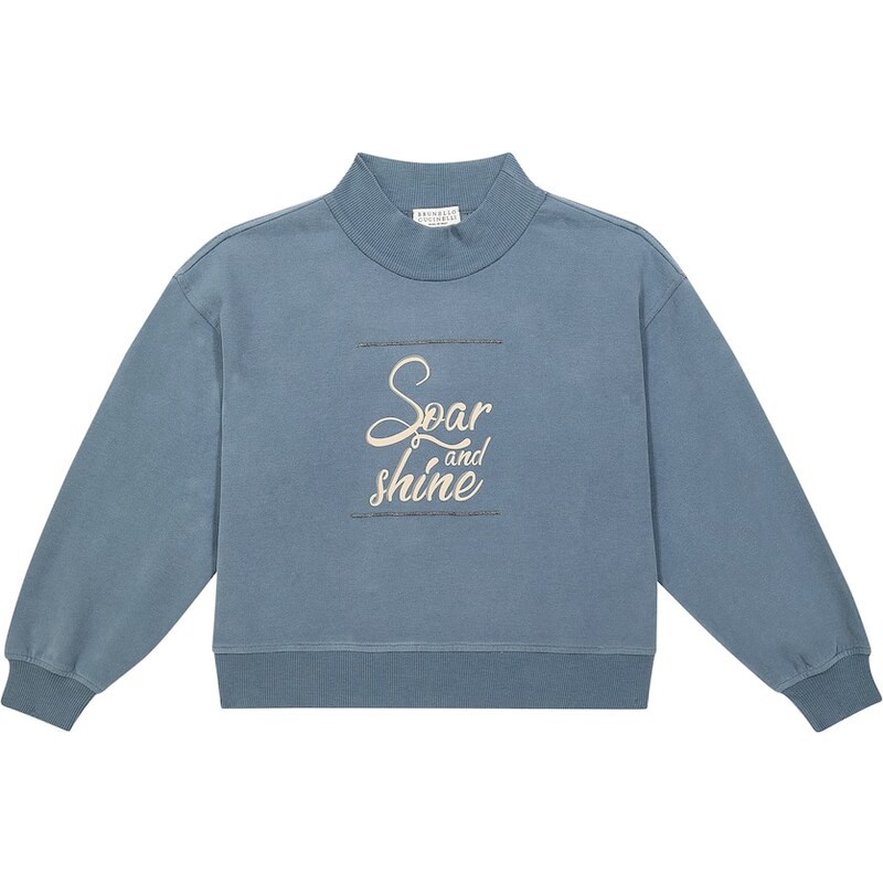 Brunello Cucinelli Kids Printed cotton jersey sweatshirt