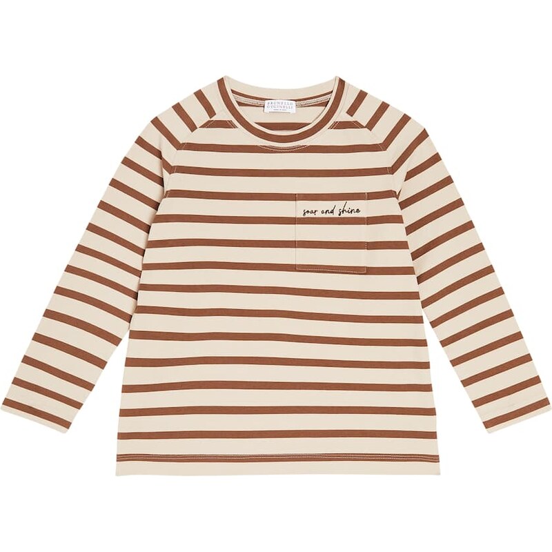 Brunello Cucinelli Kids Cotton-blend jersey T-shirt