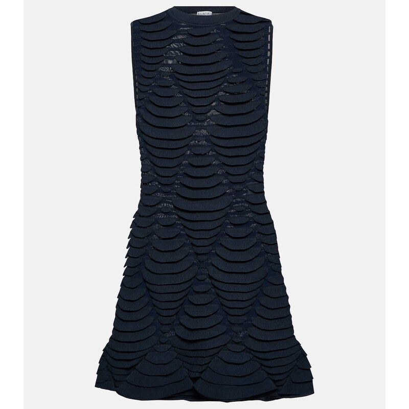 Alaïa Snake-effect knit minidress