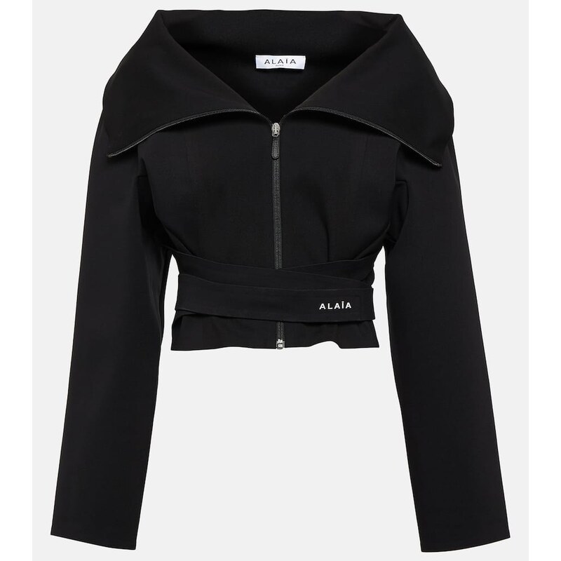 Alaïa Cropped jersey jacket