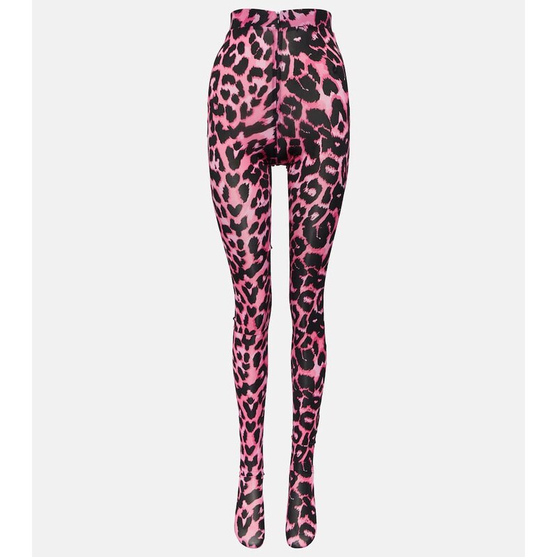 Alex Perry Cadie leopard-print tights