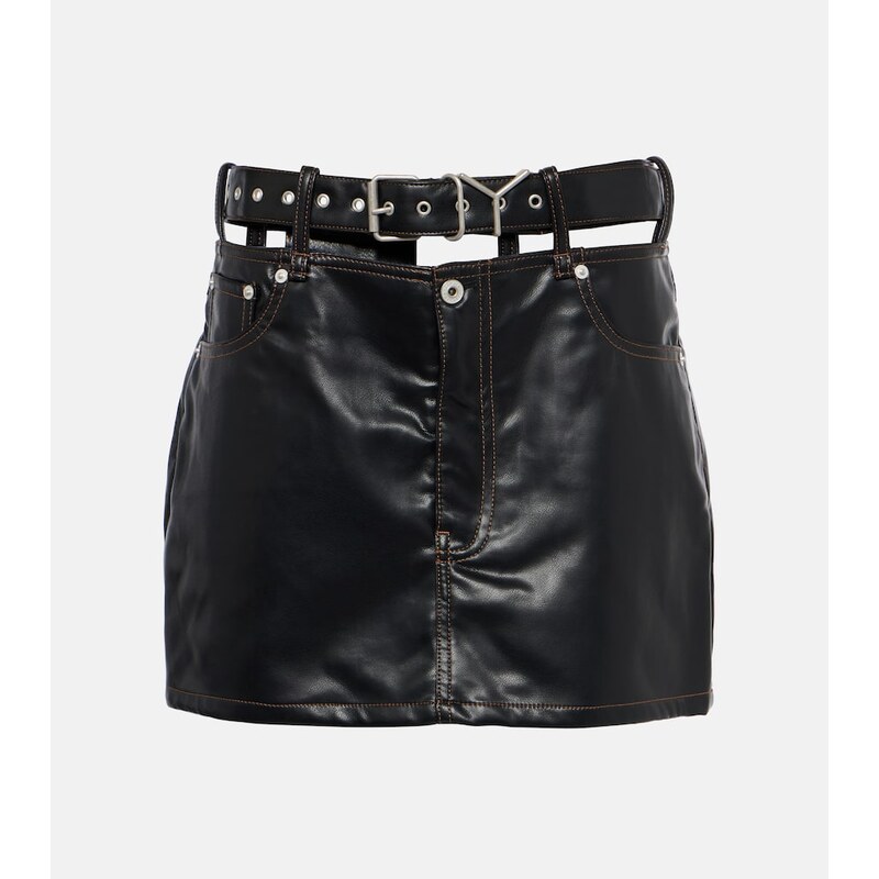 Y/Project Faux leather miniskirt