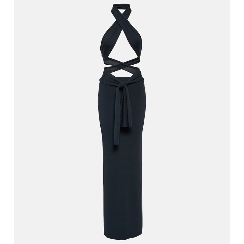 Aya Muse Acis halterneck knit maxi dress