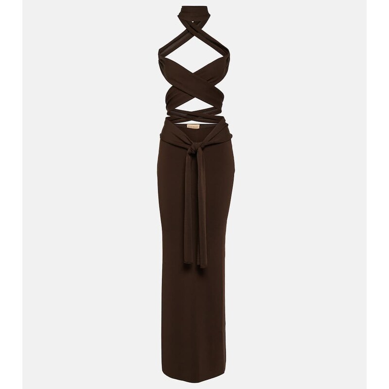 Aya Muse Sinu cutout halterneck maxi dress