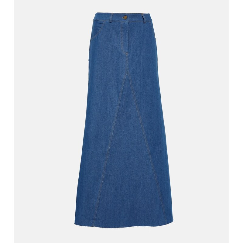 Aya Muse Pilla low-rise denim maxi skirt