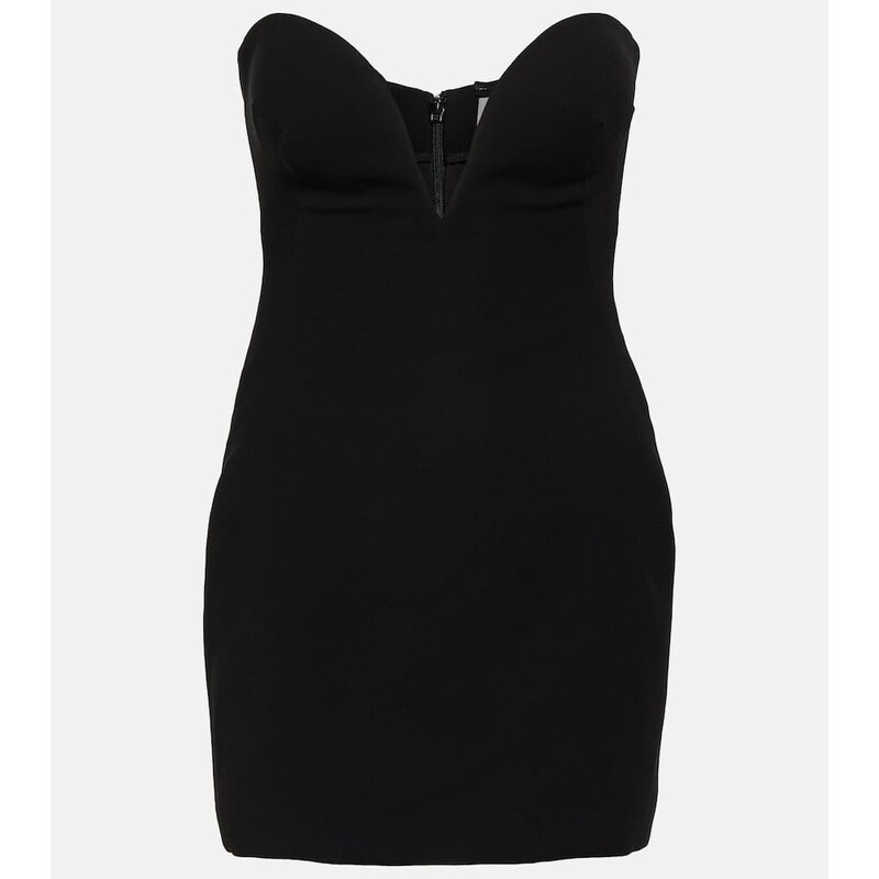 Mônot Crêpe minidress v barvě černá/Grizzly