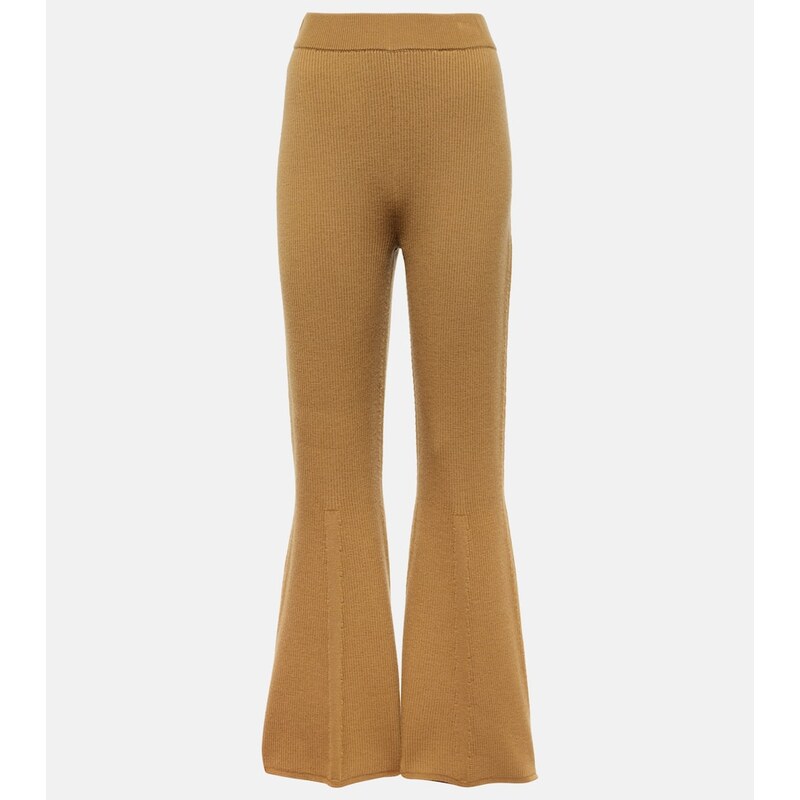 Joseph Wool-blend knit flared pants