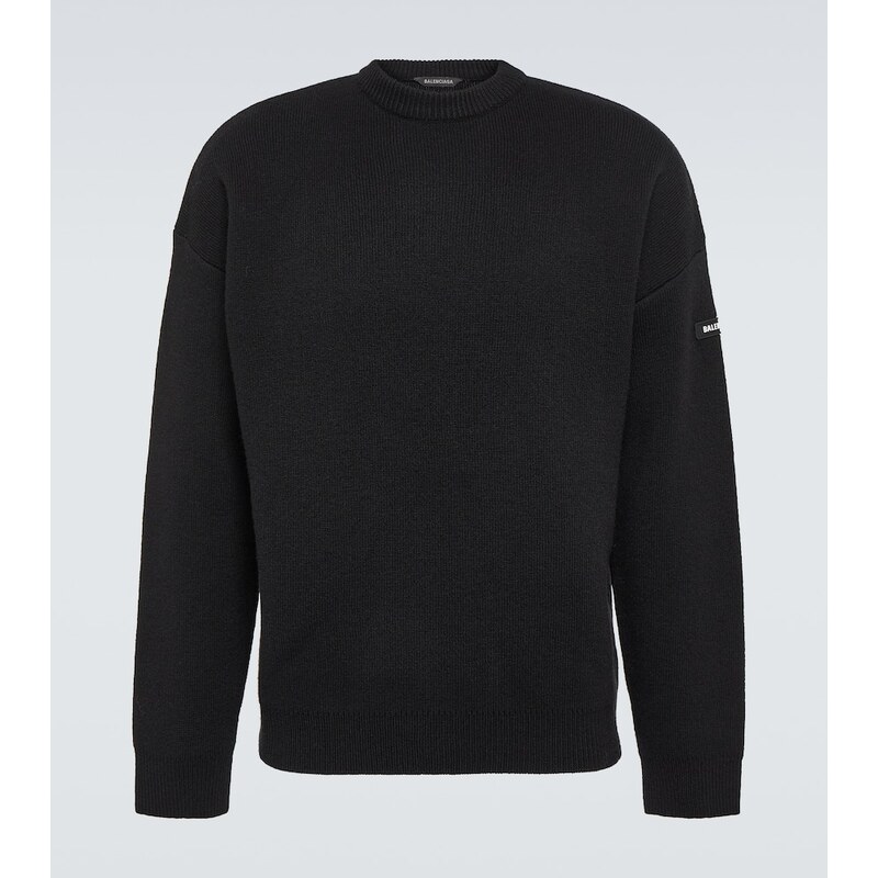 Balenciaga Oversized svetr černé barvy