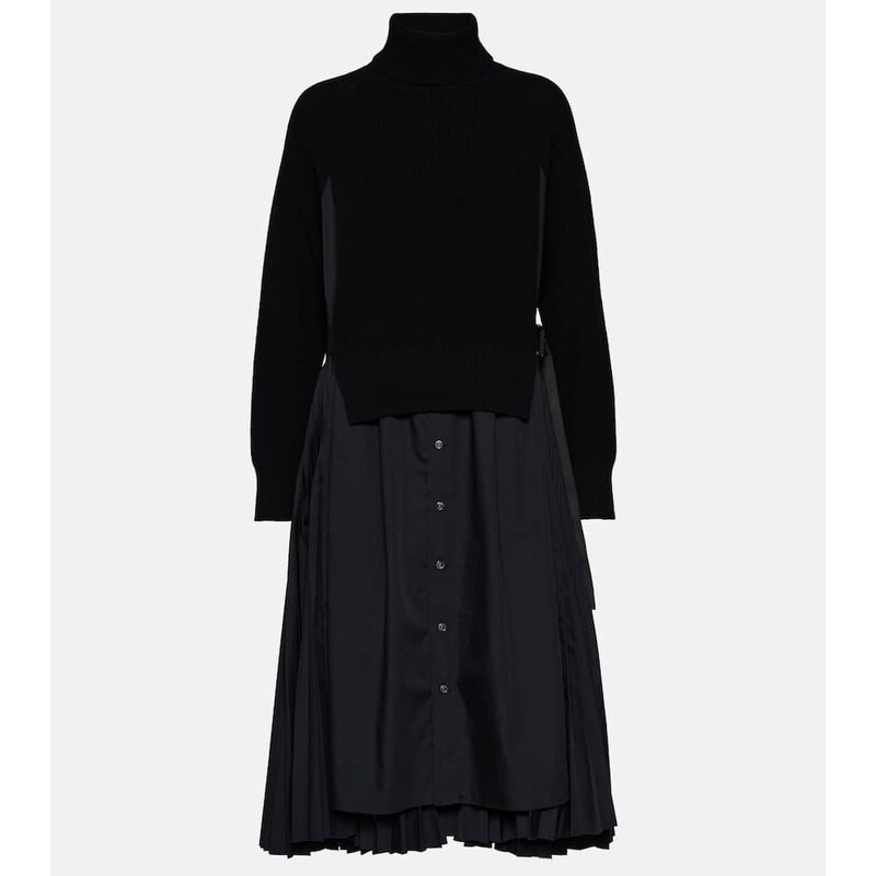 Sacai Turtleneck midi dress