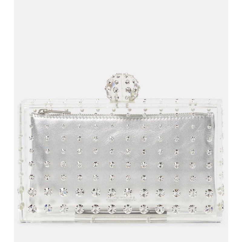 Aquazzura Tequila crystal-embellished clutch