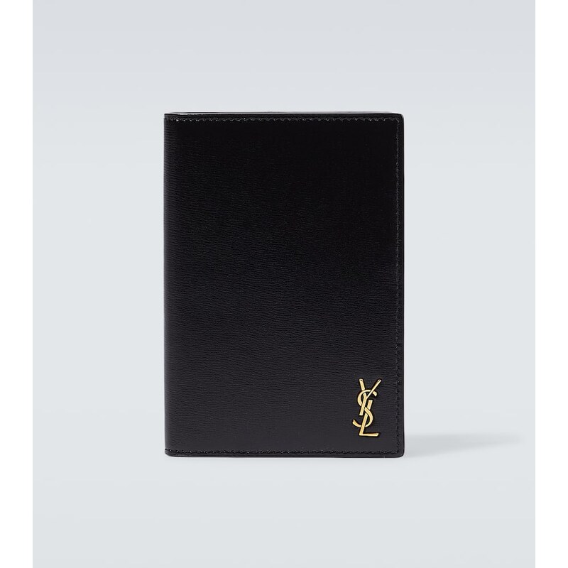 Saint Laurent Tiny Cassandre leather passport holder
