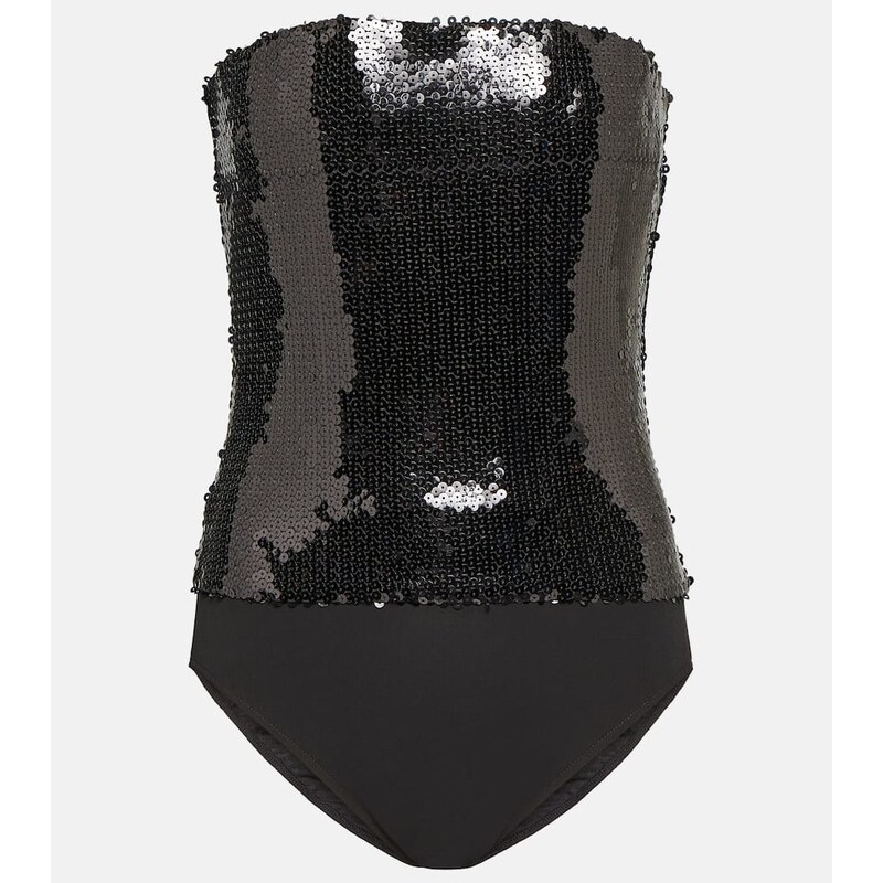 Alexandre Vauthier Sequined strapless bodysuit