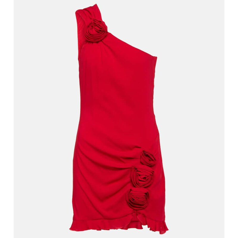 Blumarine Floral-appliquÃ crÃªpe minidress