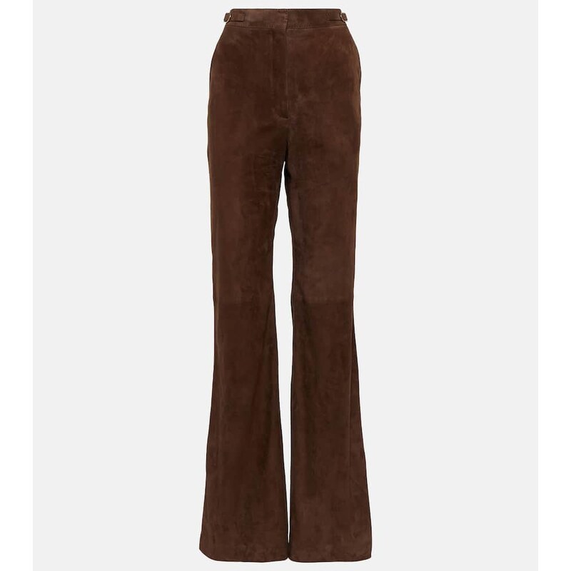Gabriela Hearst Vesta high-rise suede flared pants