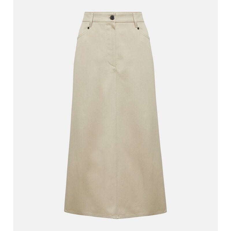 Brunello Cucinelli Denim midi skirt