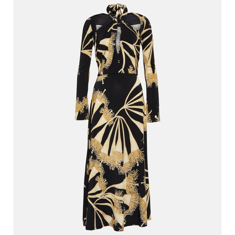 Johanna Ortiz Halterneck jersey midi dress