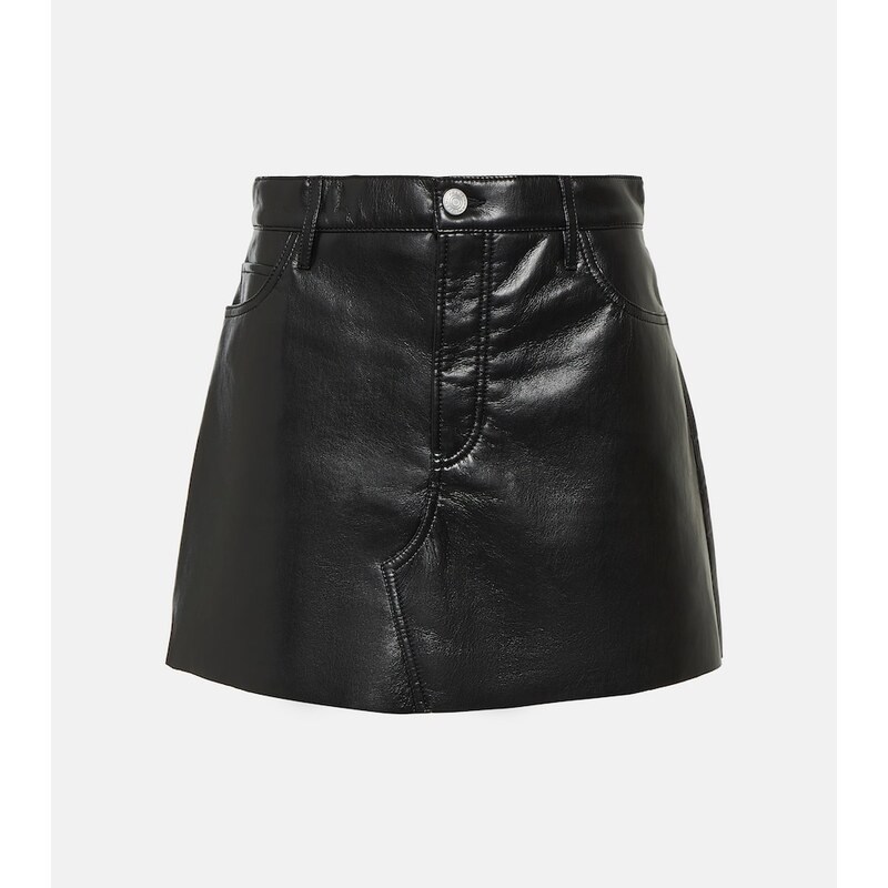 Frame Le High N Tight leather miniskirt