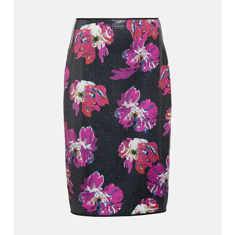 Diane von Furstenberg Mika sequined midi skirt