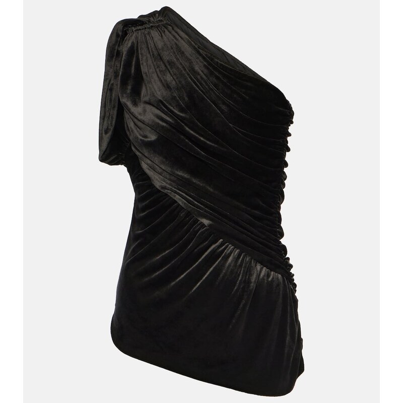 Rick Owens Lilies Amira one-shoulder velvet top