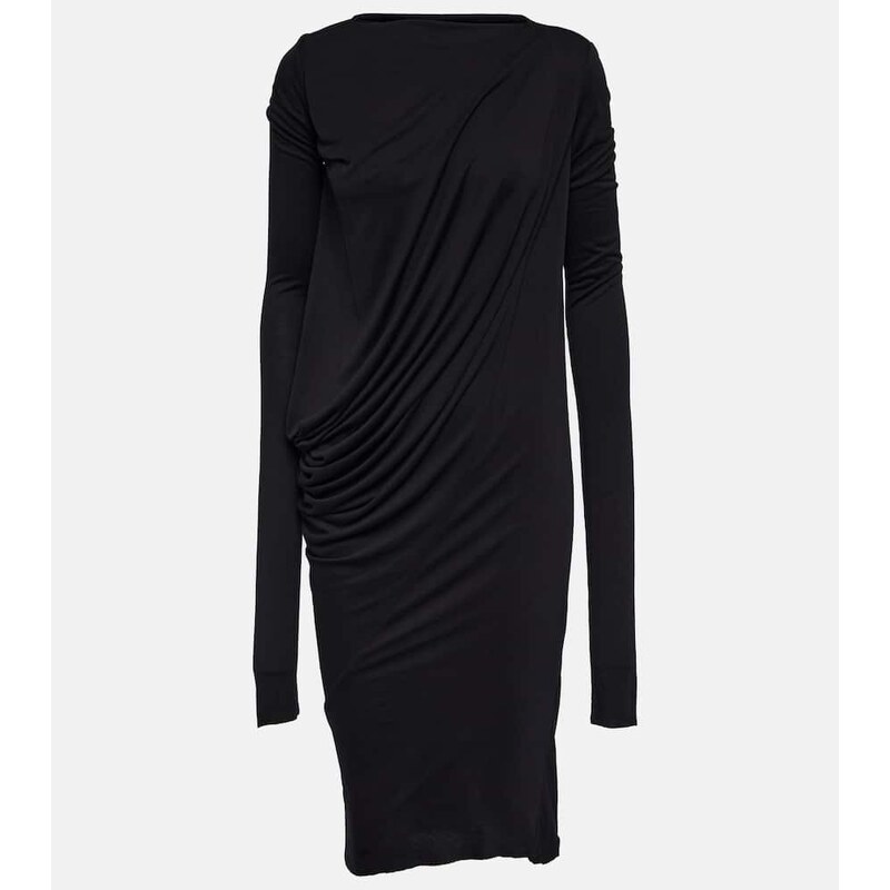 Rick Owens Lilies draped jersey midi dress
