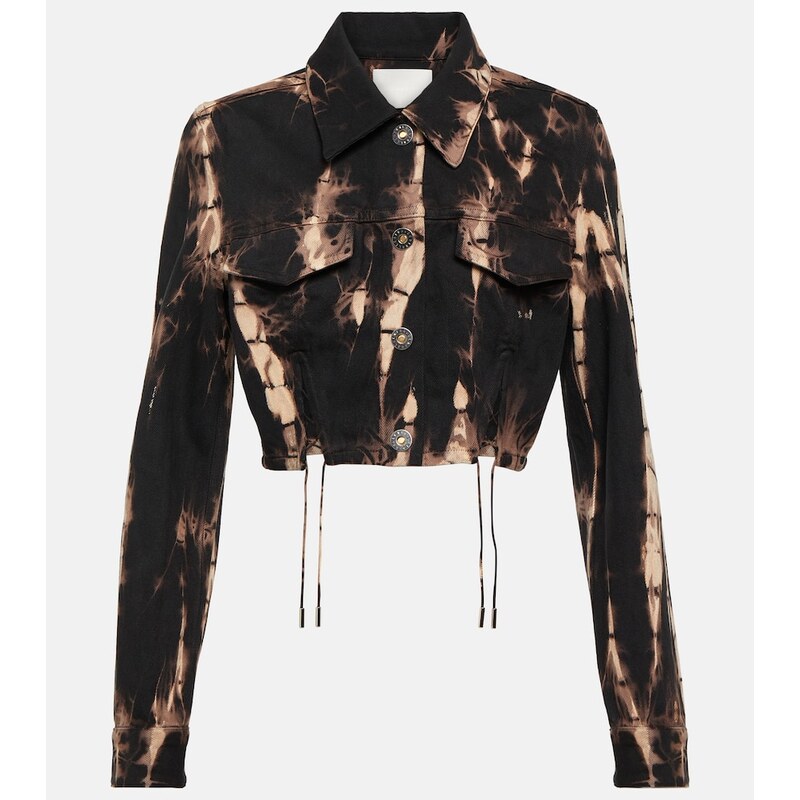 Dion Lee Tie-dye cropped denim jacket