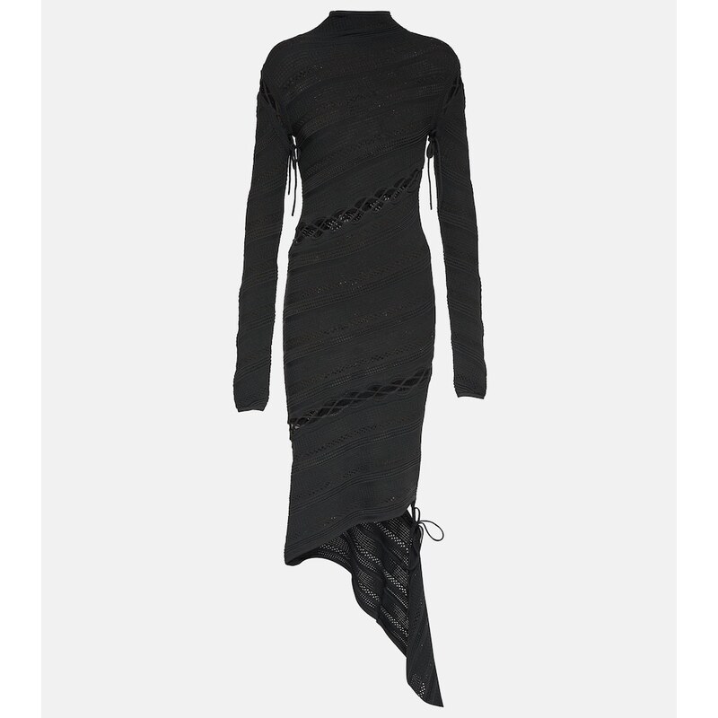 Dion Lee Asymmetric pointelle minidress