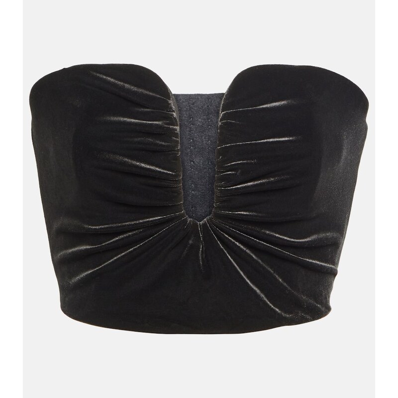 Self-Portrait Velvet crop top