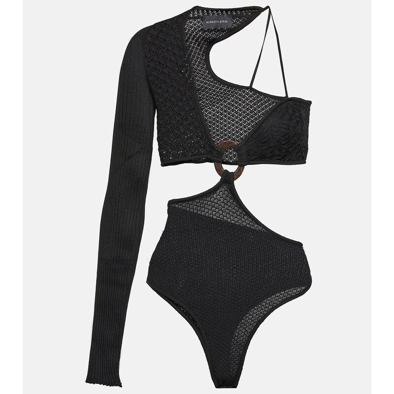 Roberta Einer Legato asymmetric cotton bodysuit