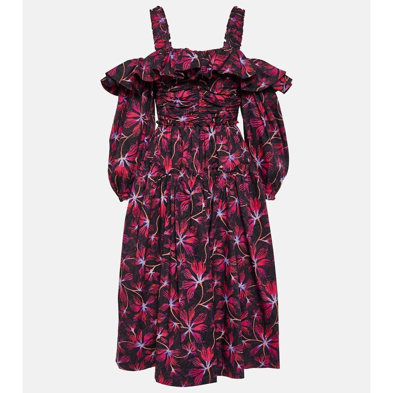 Ulla Johnson Caprice floral cotton poplin midi dress