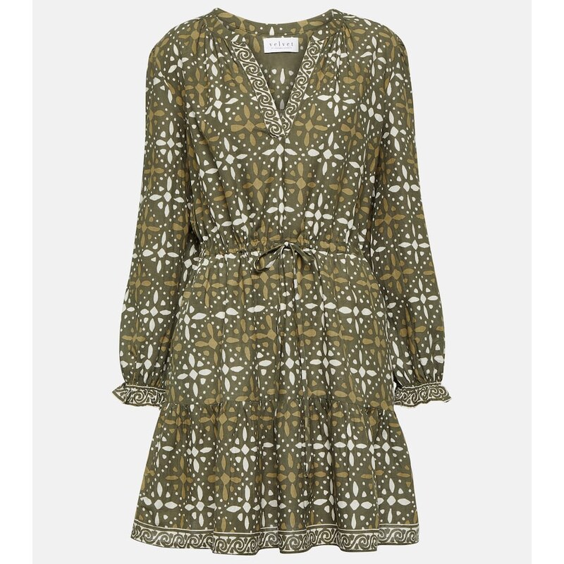 Velvet Katarina printed cotton mini dress