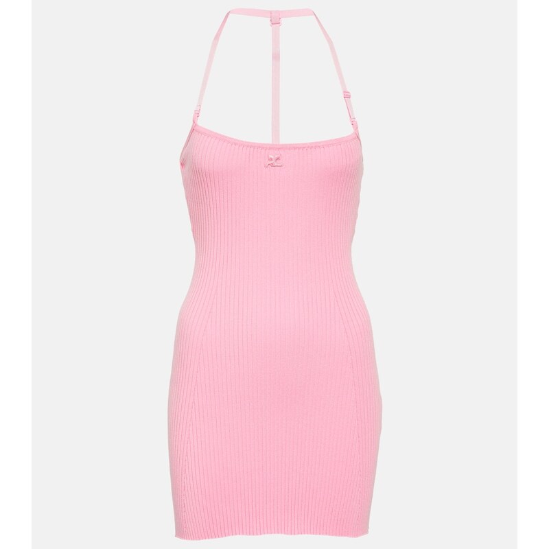 Courrèges Ribbed-knit minidress