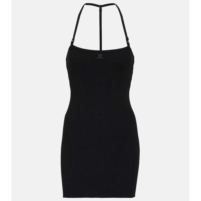 Courrèges Ribbed-knit minidress