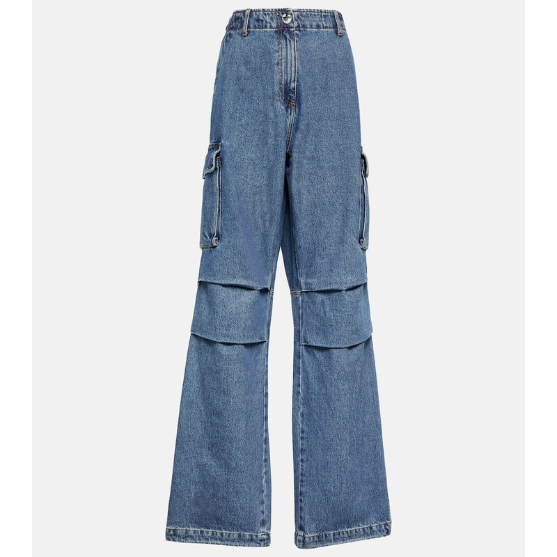 Coperni Wide-leg denim cargo pants