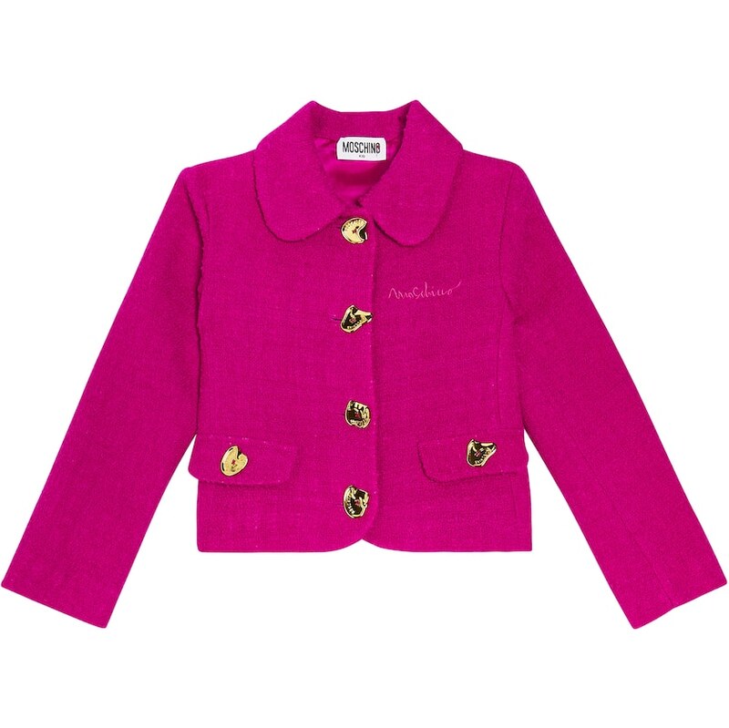 Moschino Kids Wool-blend bouclÃ jacket
