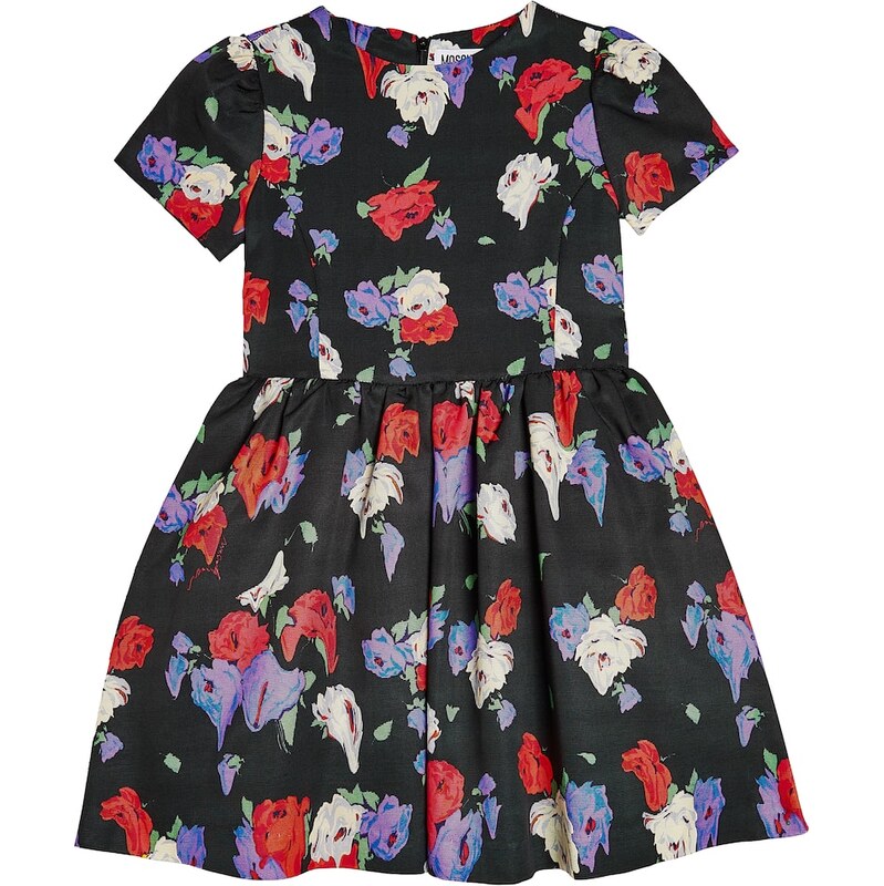 Moschino Kids Floral cotton-blend dress
