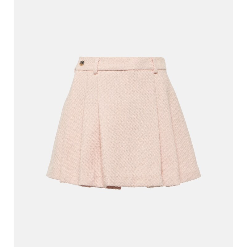 The Mannei Bran pleated wool-blend miniskirt