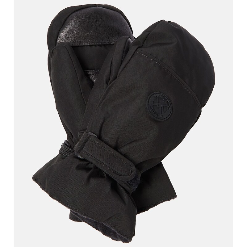 Yves Salomon Leather-trimmed mittens
