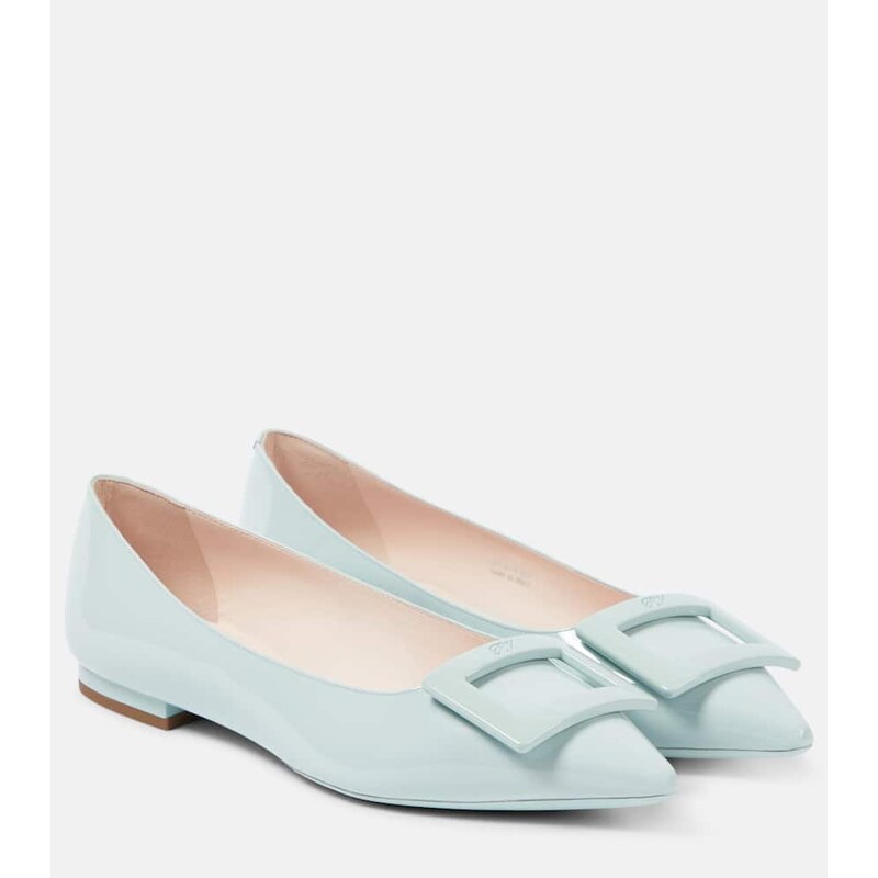 Roger Vivier Gommettine patent leather ballet flats
