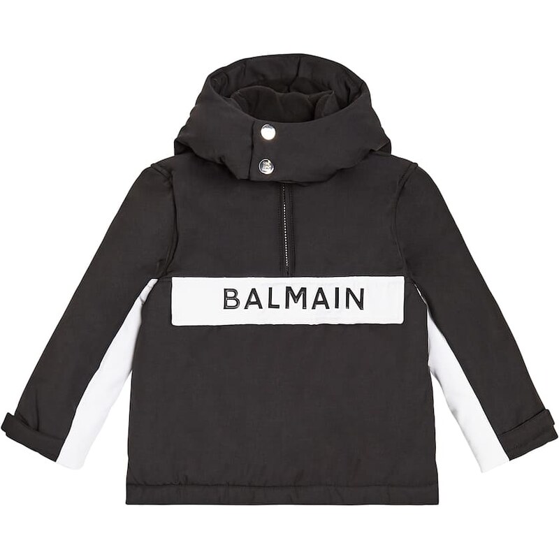 Lyžařská bunda Balmain Kids Logo v barvě černá/bílá