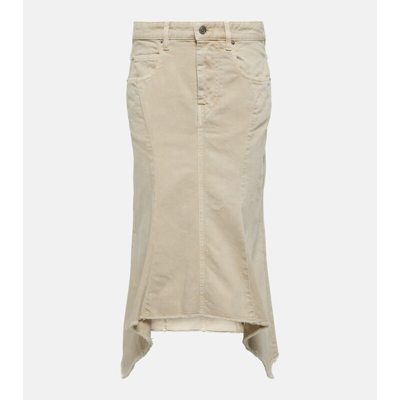 Isabel Marant Nyda denim midi skirt