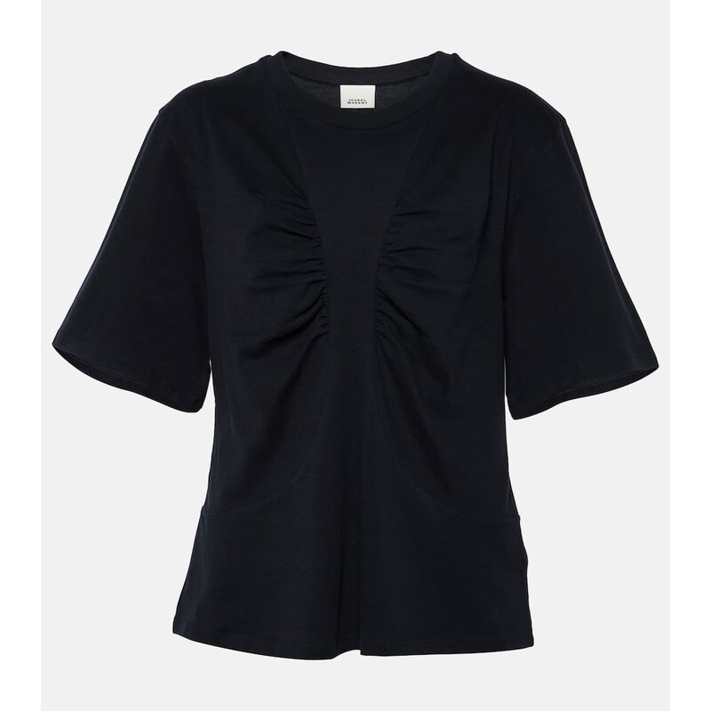 Isabel Marant Zeren draped cotton jersey T-shirt