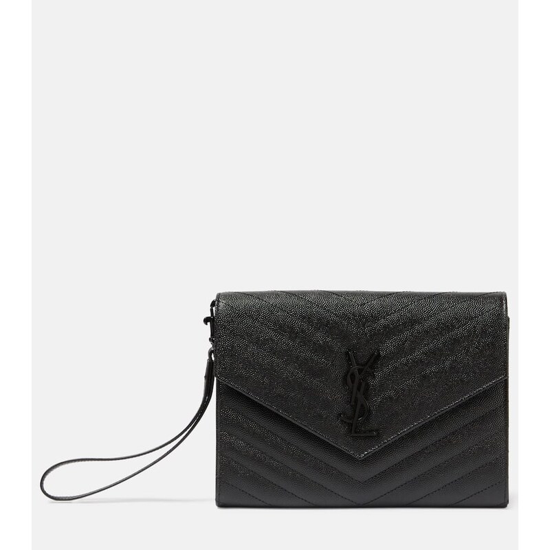 Saint Laurent Cassandre matelassÃ leather clutch