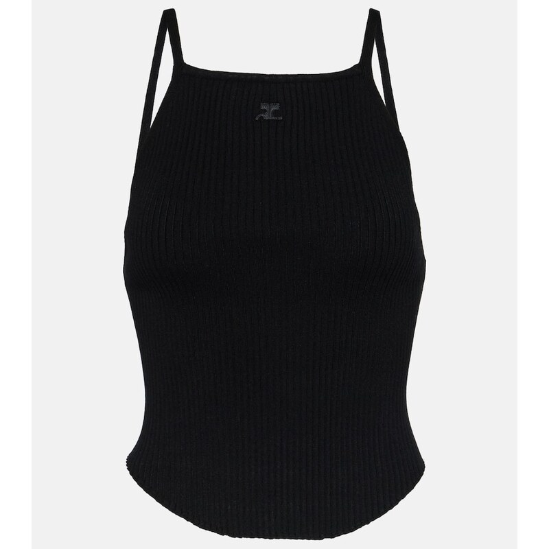 Courrèges Ribbed-knit tank top