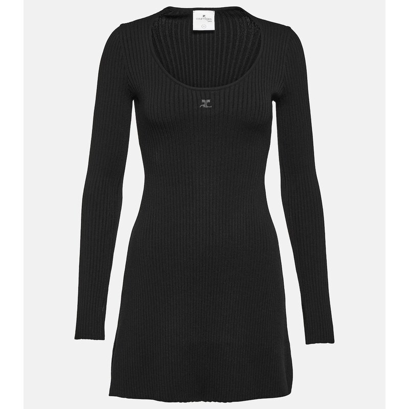 Courrèges Ribbed-knit jersey minidress