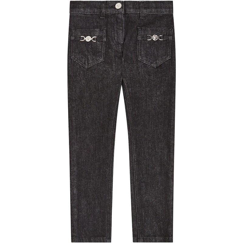 Versace Kids La Medusa embellished straight jeans